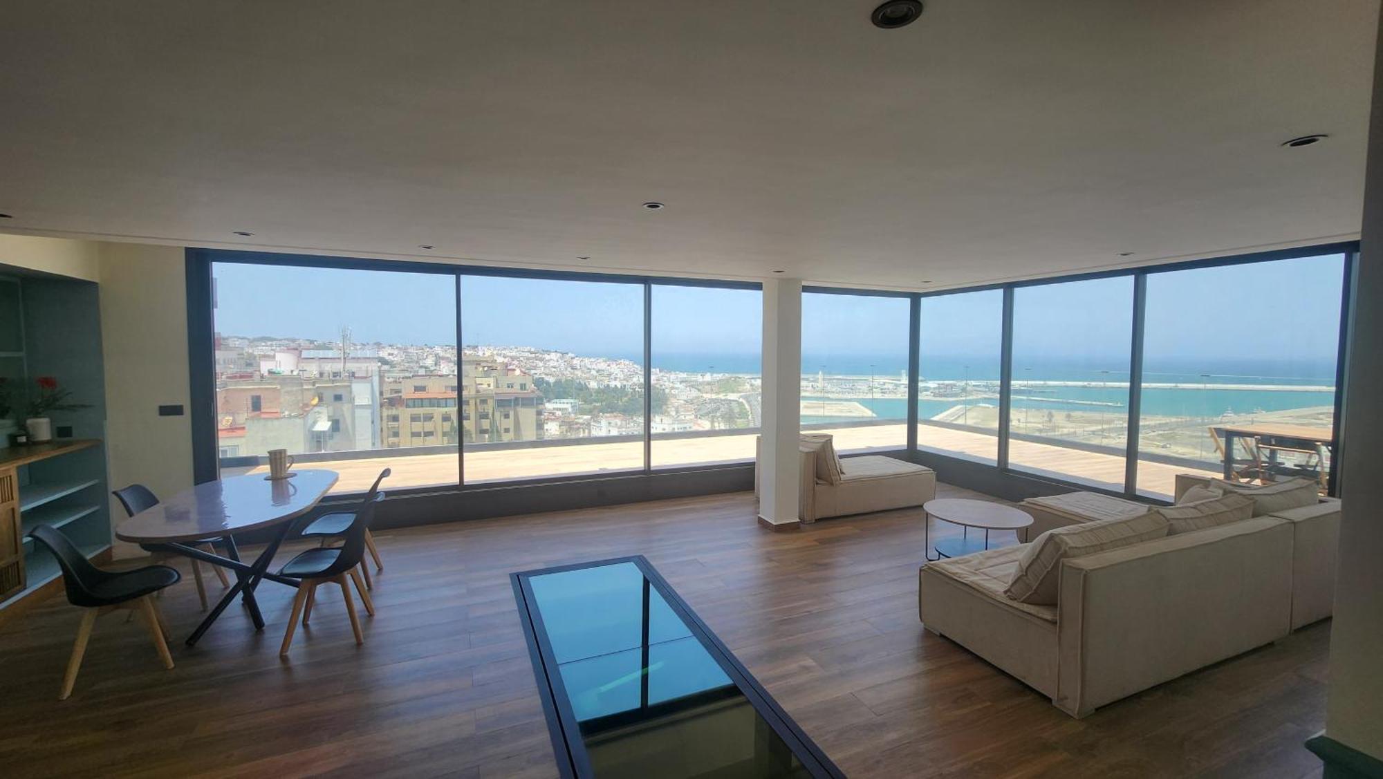 Magnifique Penthouse 160M2 Terrasse 90M2 Vue Mer Tangeri Esterno foto