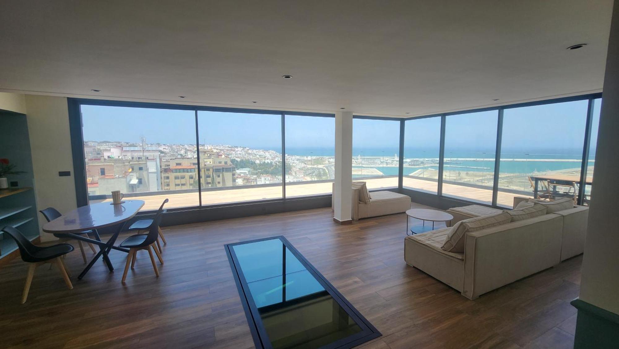 Magnifique Penthouse 160M2 Terrasse 90M2 Vue Mer Tangeri Esterno foto