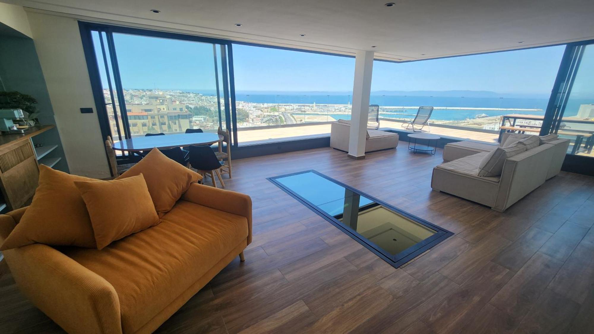 Magnifique Penthouse 160M2 Terrasse 90M2 Vue Mer Tangeri Esterno foto